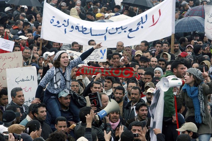 Manifestaciones antigubernamentales en Marruecos