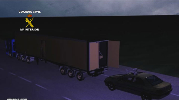 Simulación del robo a camiones