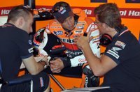 Motociclismo.- Stoner se muestra "muy contento" y "más a gusto con la moto" tras marcar el mejor tiempo en Sepang