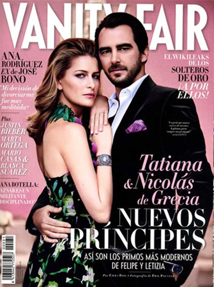 Nicolás y Tatiana de Grecia en la portada de 'Vanity Fair'