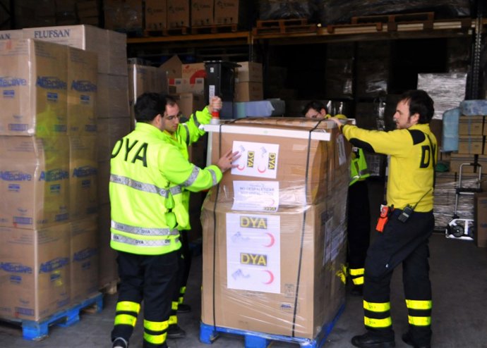 Ayuda humanitaria enviada por DYA.