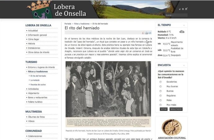 Nueva imagen de la página web de Lobera de Onsella