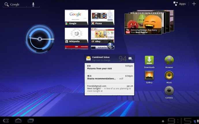 Honeycomb Android 3.0