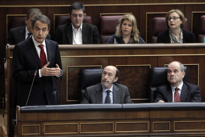 Zapatero, Rubalcaba y Chaves 