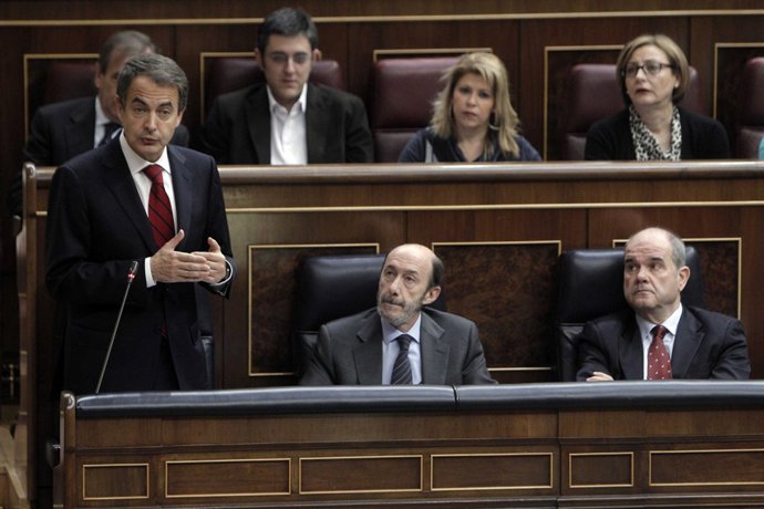 Zapatero, Rubalcaba y Chaves 
