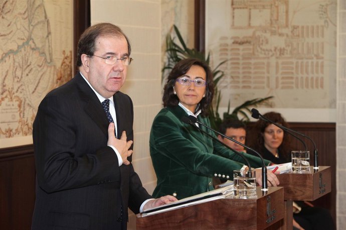 Juan Vicente Herrera y Rosa Aguilar en su comparecencia conjunta