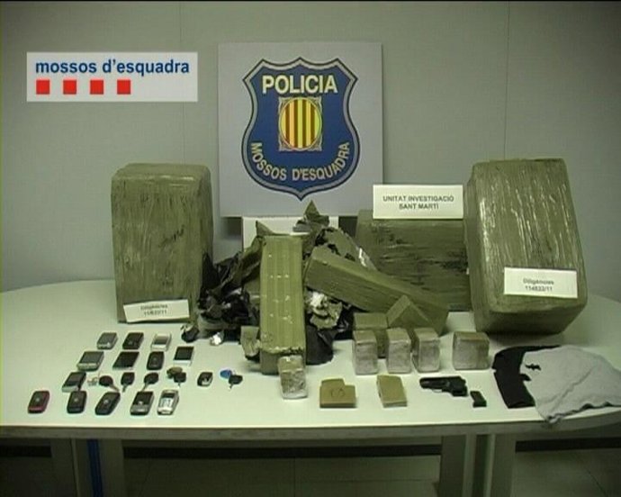 Droga intervenida en la operación