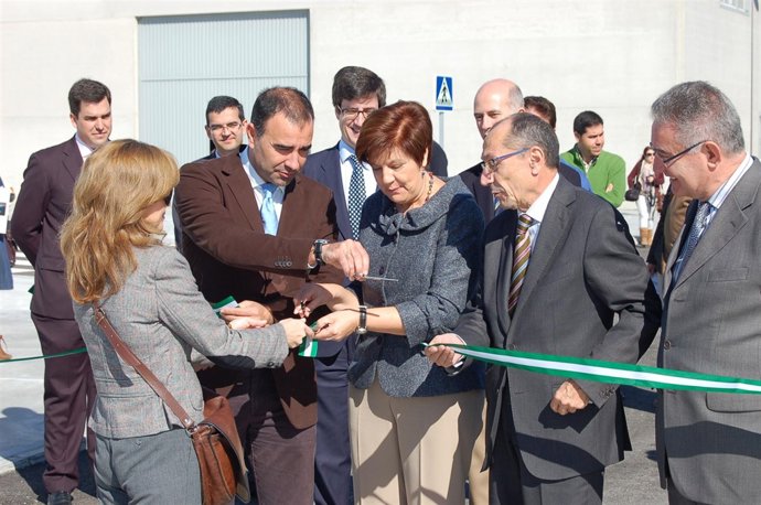 La consejera de Obras Públicas y Vivienda, Josefina Cruz, durante la inauguració