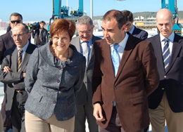 Josefina Cruz, durante su visita a Barbate