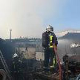 Imagen de la extinción del incendio