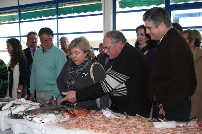 Aguilera durante una visita a las instalaciones de la Sociedad Cooperativa Andal