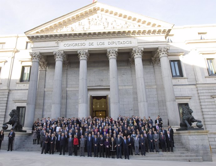 Ex diputados en el Congreso