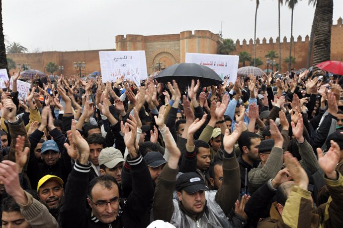 Protestas en Rabat (Marruecos)