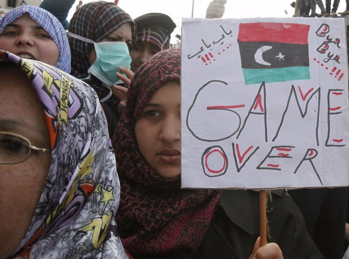 Protestas antigubernamentales en la ciudad libia de Benghazi
