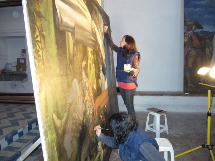 Restauración de 18 lienzos de Vicente Carducho y Sánchez Cotán en el Monasterio 