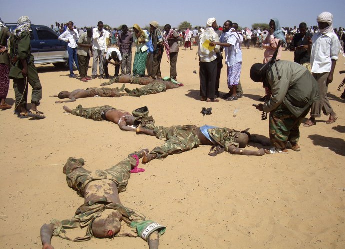 Soldados de la UA muertos durante los combates en Somalia