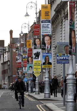 Las calles de Dublín durante las elecciones