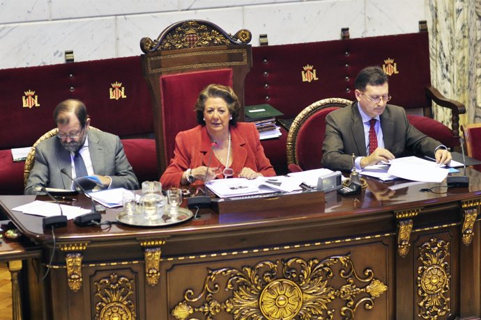 Barberá en un momento del pleno de este viernes