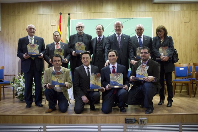 José Juan Díaz Trillo y el delegado del Gobierno en Huelva, Manuel Alfonso Jimén