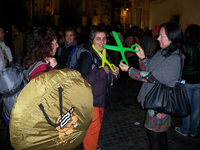 Imagen de la acamapada reivindicativa del Comité de Resistencia en Murcia 