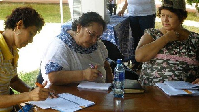 Momento de un taller en Nicaragua