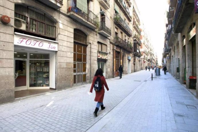 Calle de Joaquín costa, en el barrio del Raval (Barcelona)
