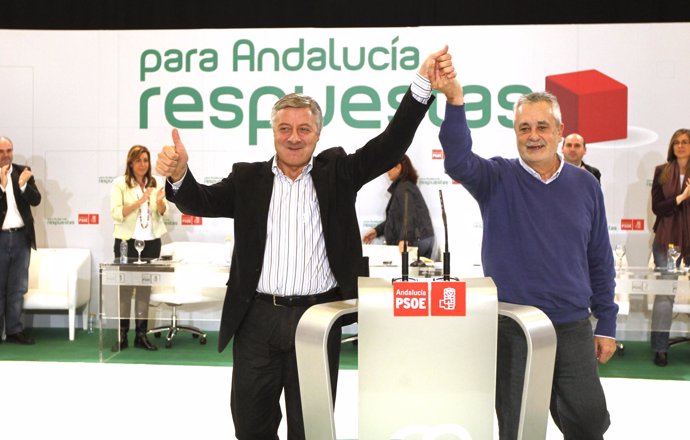 Blanco y Griñán durante el Comité del PSOE-A
