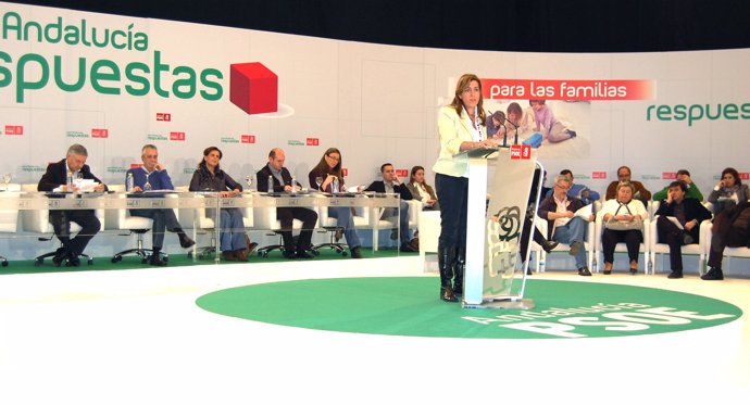 Díaz durante su intervención en el Comité del PSOE-A
