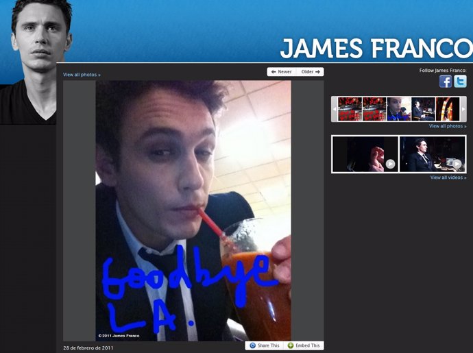 James Franco en Twitter