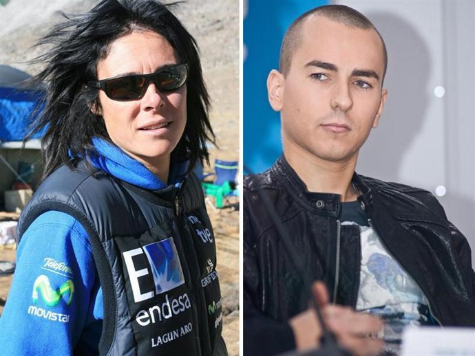 Monataje Edurne Pasabán y Jorge Lorenzo