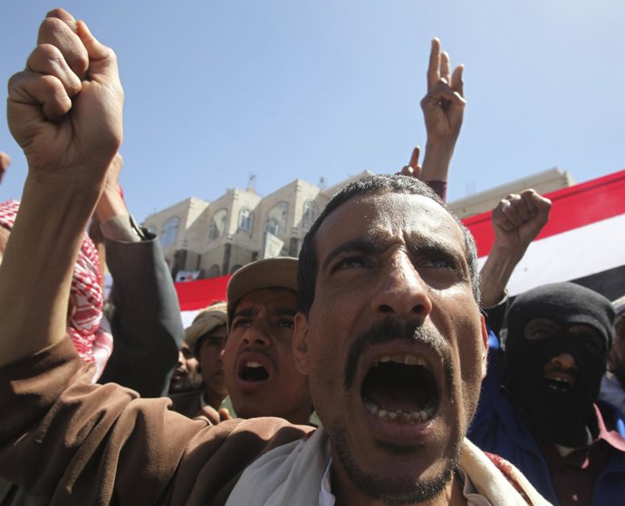 Manifestación en Yemen