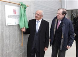 Herrera durante la inauguración de la potabilizadora