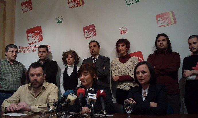 Parte de los integrantes de la lista de IU-Verdes al Ayuntamiento de Murcia