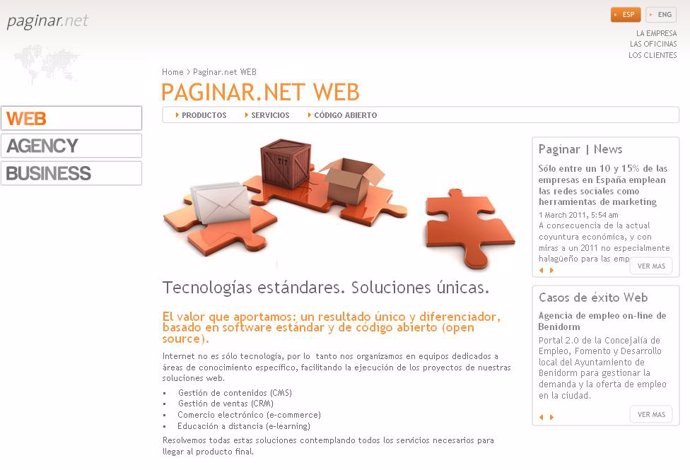 Web de la consultora Paginar.net.