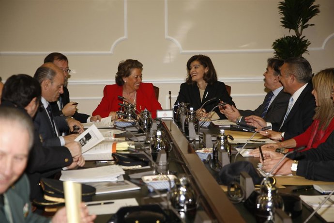 Barberá y  Botella en la Junta de Seguridad