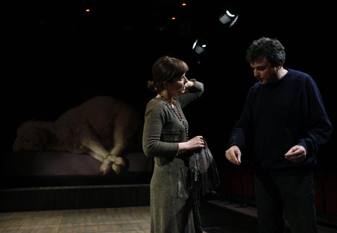 Caballero y Sánchez-Gijón en un momento del ensayo