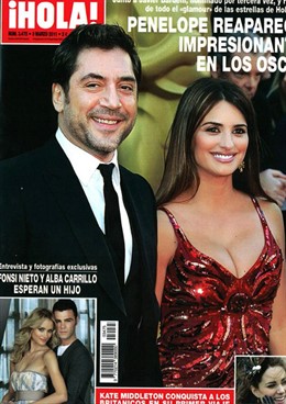 Javier Bardem y Penélope Cruz en la portada de la revista '¡Hola!'