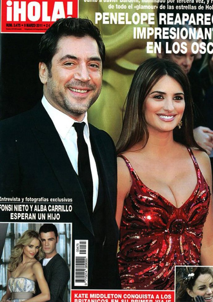 Javier Bardem y Penélope Cruz en la portada de la revista '¡Hola!'