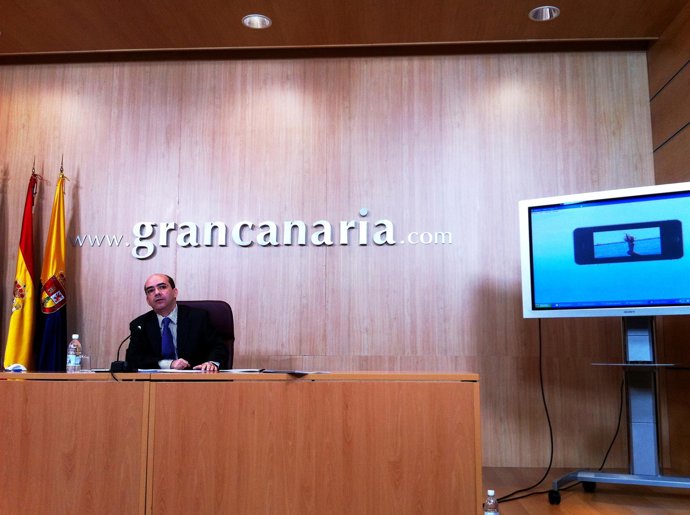El presidente del Patronato de Turismo de Gran Canaria, Roberto Moreno, durante 