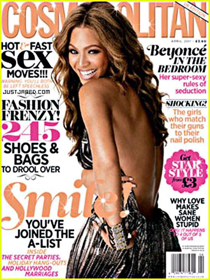 Beyoncé en el número de abril de 2011 de la edición USA de Cosmopolitan