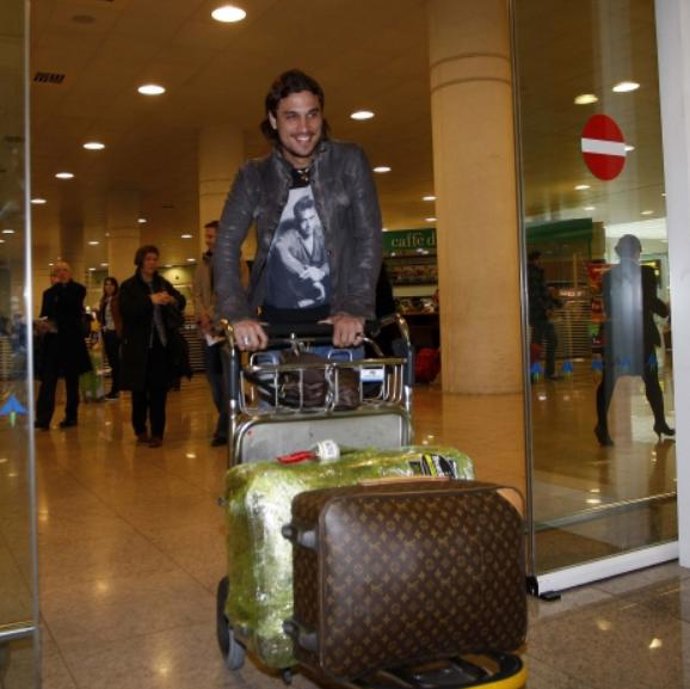 Osvaldo a su llegada a Barcelona