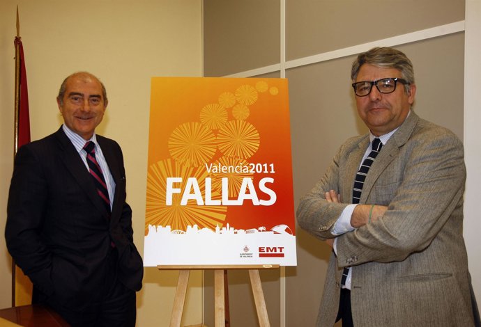 Novo y Herrero tras presentar el dispositivo de EMT para Fallas 