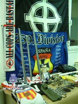 Material incautado en los incidentes.