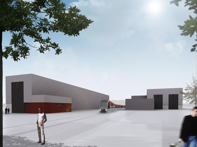 Cocheras tranvía Parque Goya virtual