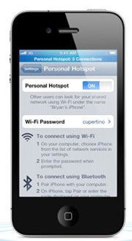 iphone con hotspot desde Apple 