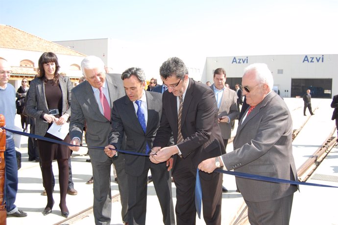 Inauguración del centro logístico Azvi en Alcalá de Guadaíra.