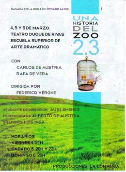 Cartel de la representación de 'Una historia del Zoo 2.3'