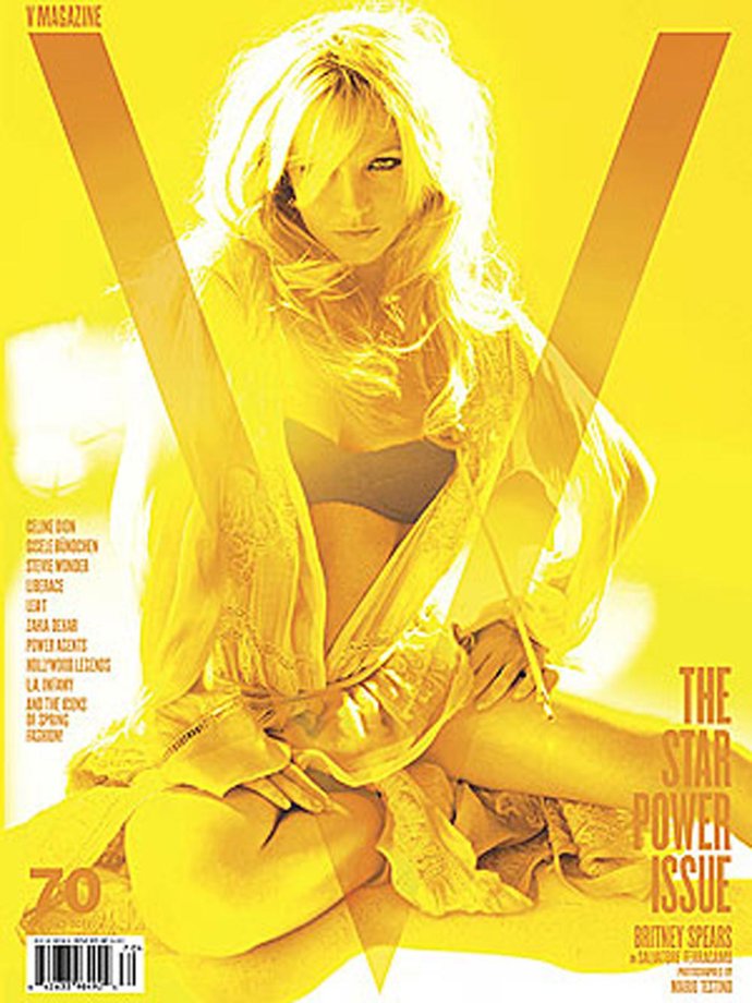 La cantante Britney Spears en la portada de la revista 'V'