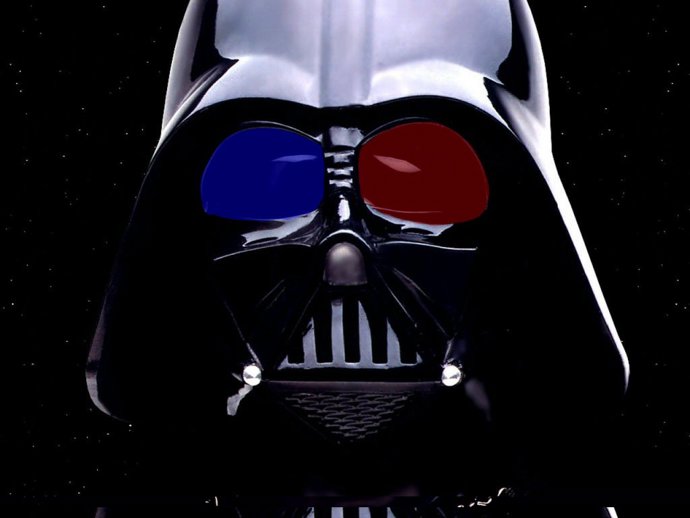 Darth  Vader usa gafas 3D