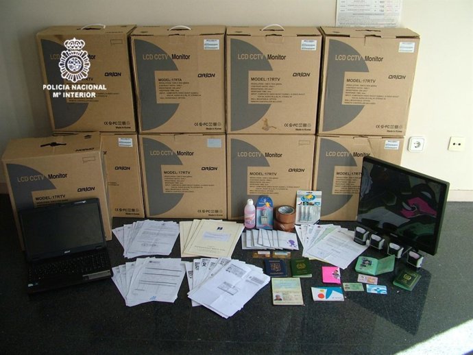 Material intervenido en la operación